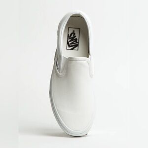 Vans Women’s Classic Slip-On True White Canvas Shoe Size 7